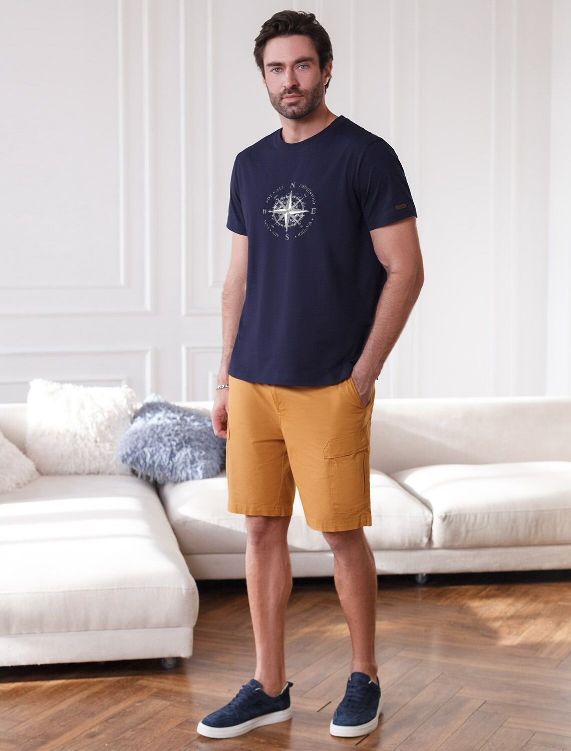 VILATTE Футболка 587907 U49.068 т.синий_wander