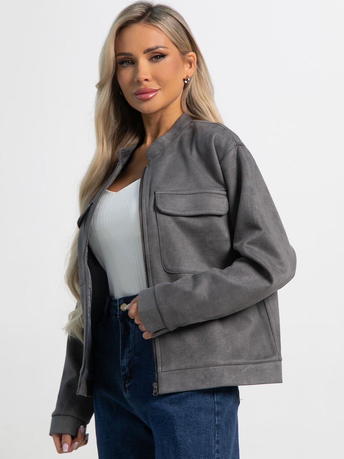 LT Collection Бомбер 587908 Б15302-2М серый