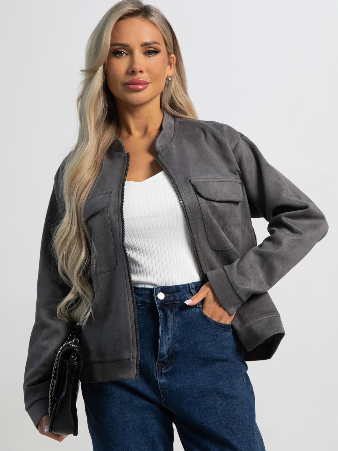 LT Collection Бомбер 587908 Б15302-2М серый