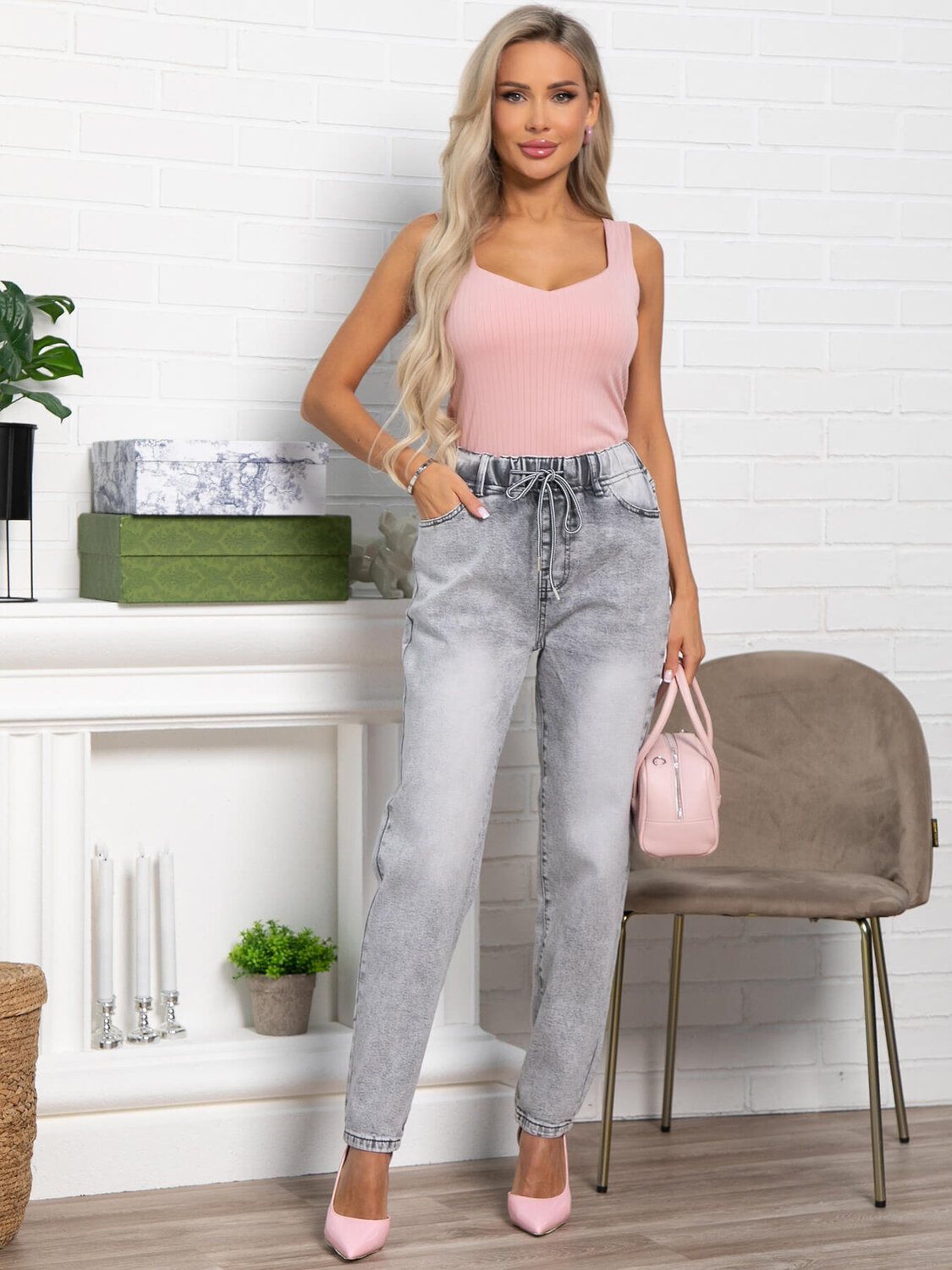 LT Collection Джинсы 587914 Б15416-4М серый