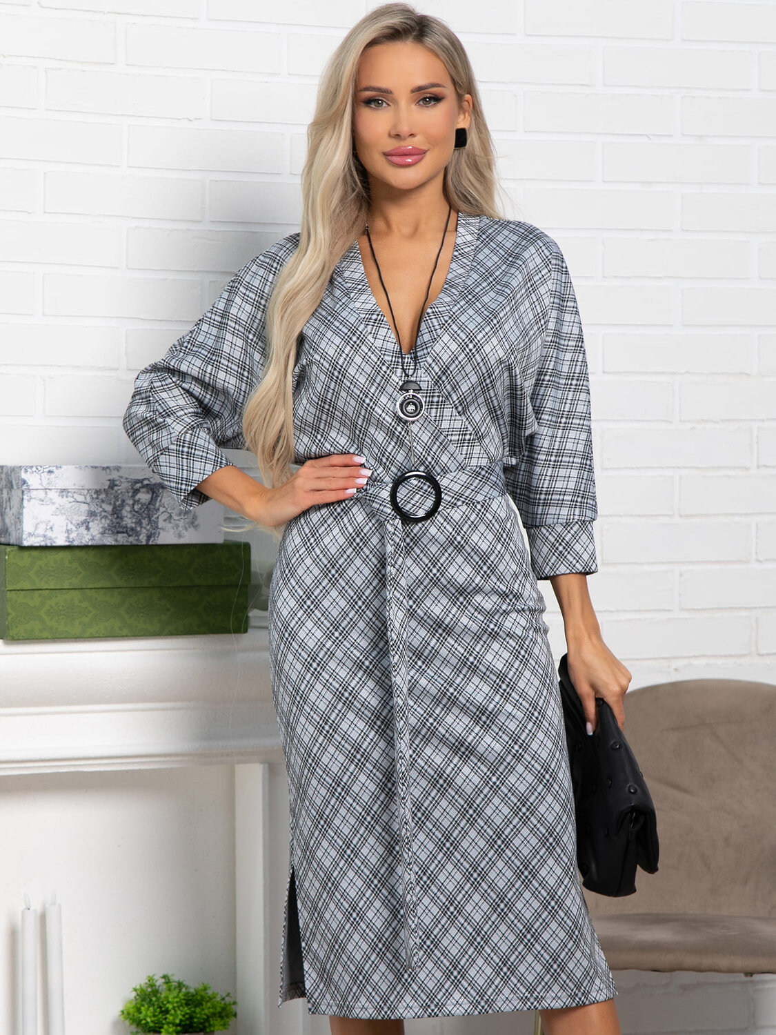 LT Collection Платье 587915 П15438-4М серый