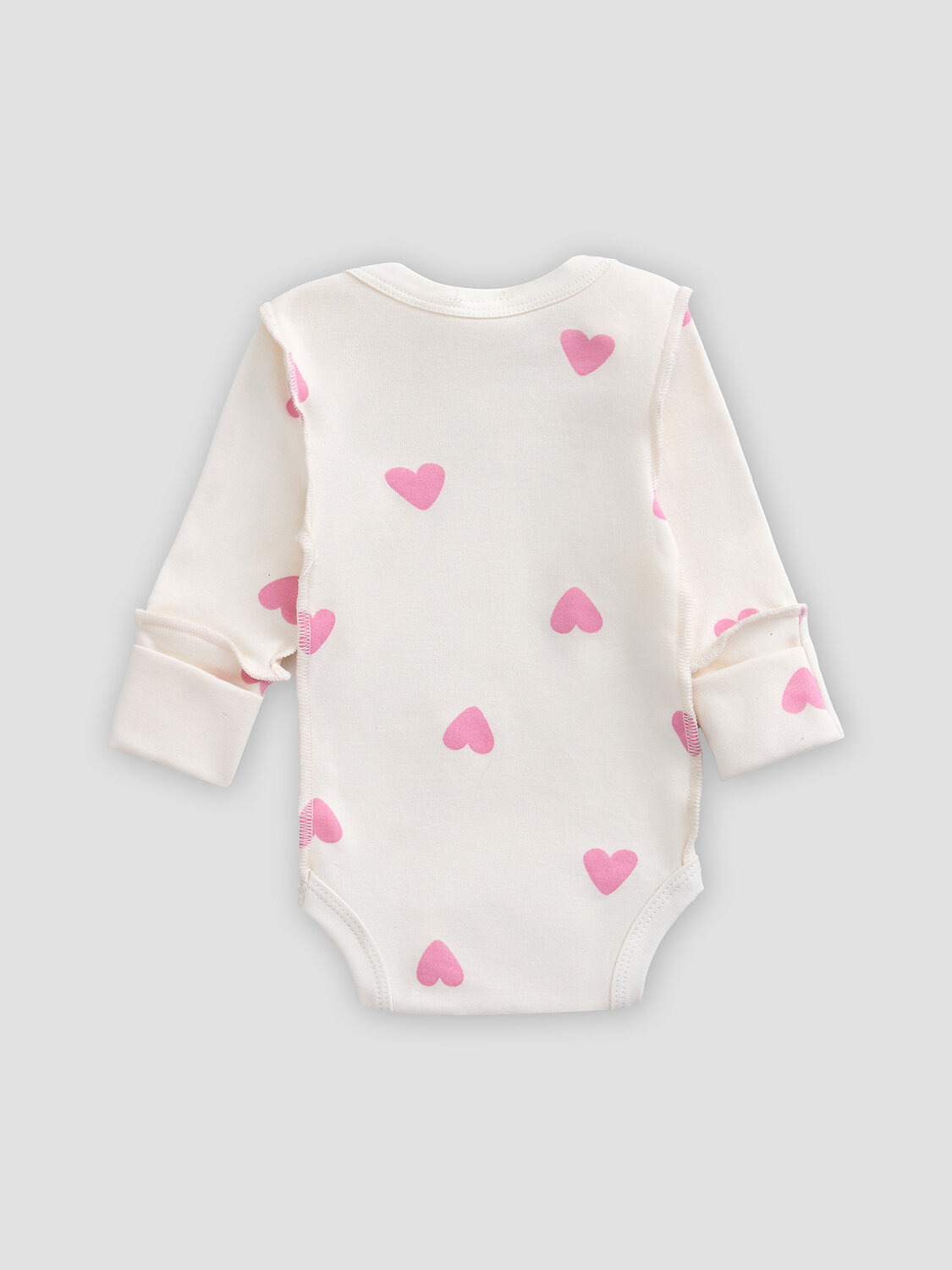 MARK FORMELLE Боди детское 588059 13016-1-2 сердечки на молоке +розовый