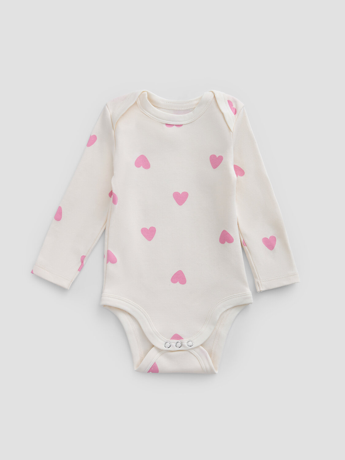 MARK FORMELLE Боди детское 588060 13016-2 сердечки на молоке +розовый
