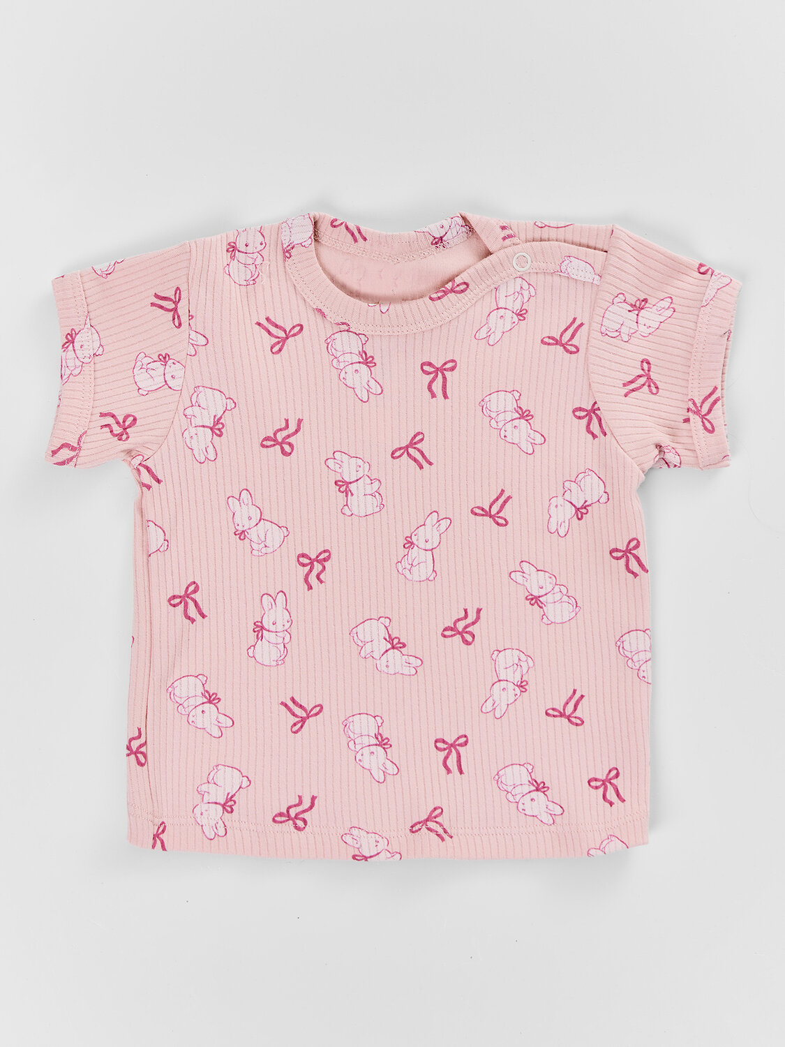 MARK FORMELLE Джемпер 588075 83108-2 молочный +бантики и зайки на розовом