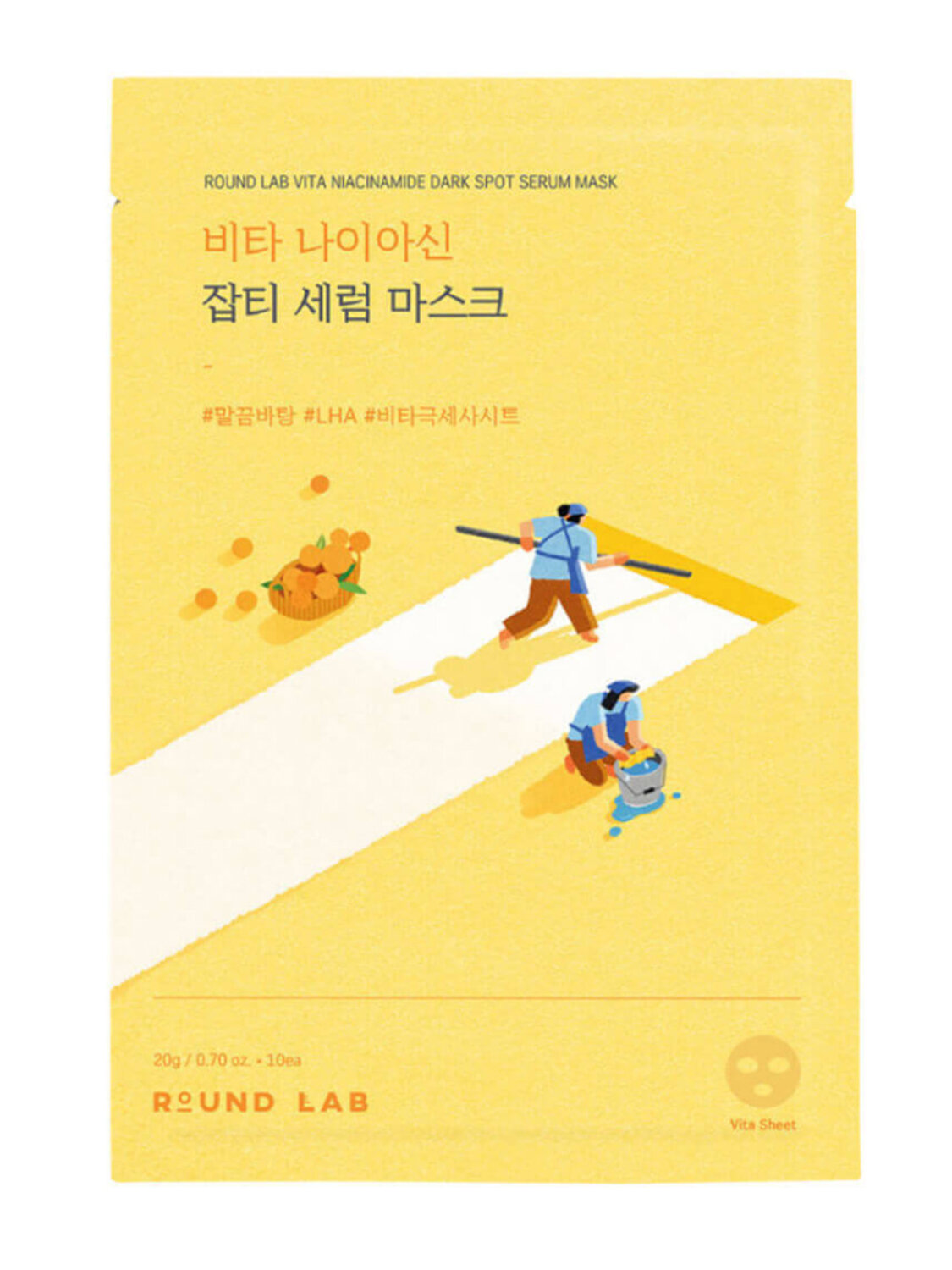 ROUND LAB Осветляющая тканевая маска для лица с ниацинамидом и витамином C / Vita Niacinamide, 20 мл 588169 28430 