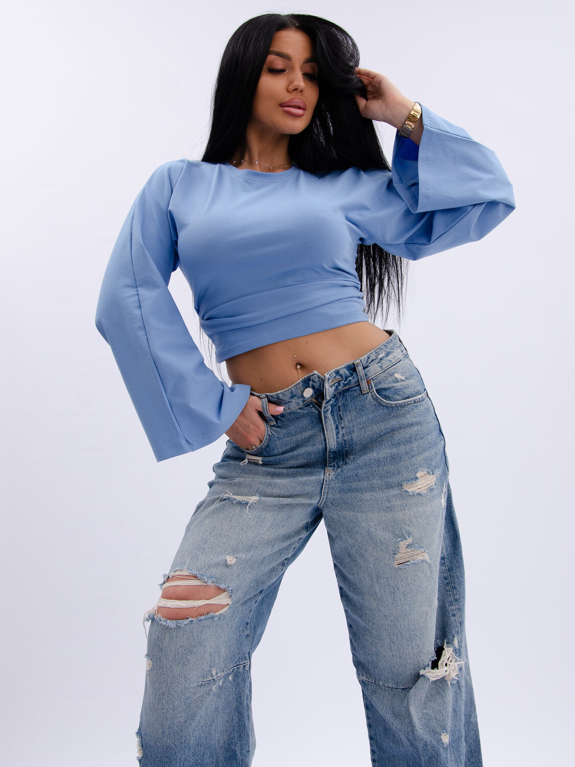 Malina Лонгслив 588178 1005г голубой