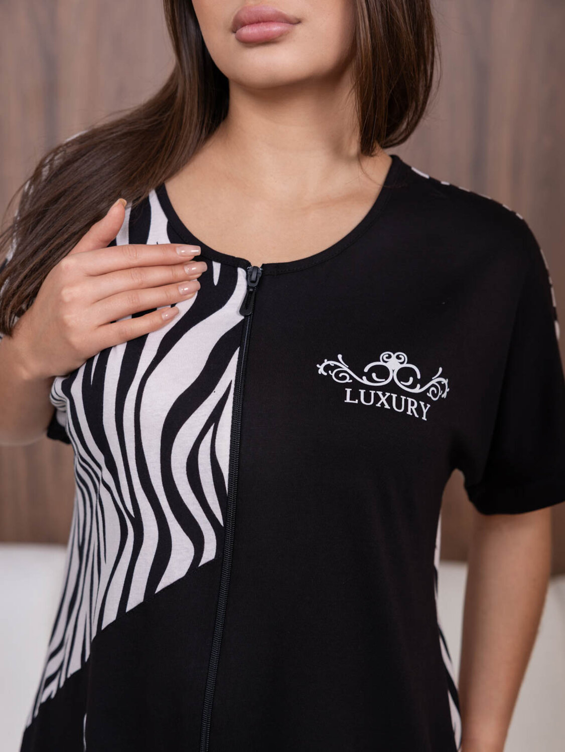 Текс-плюс Халат 588185 00-00247650 Бежевый,черный