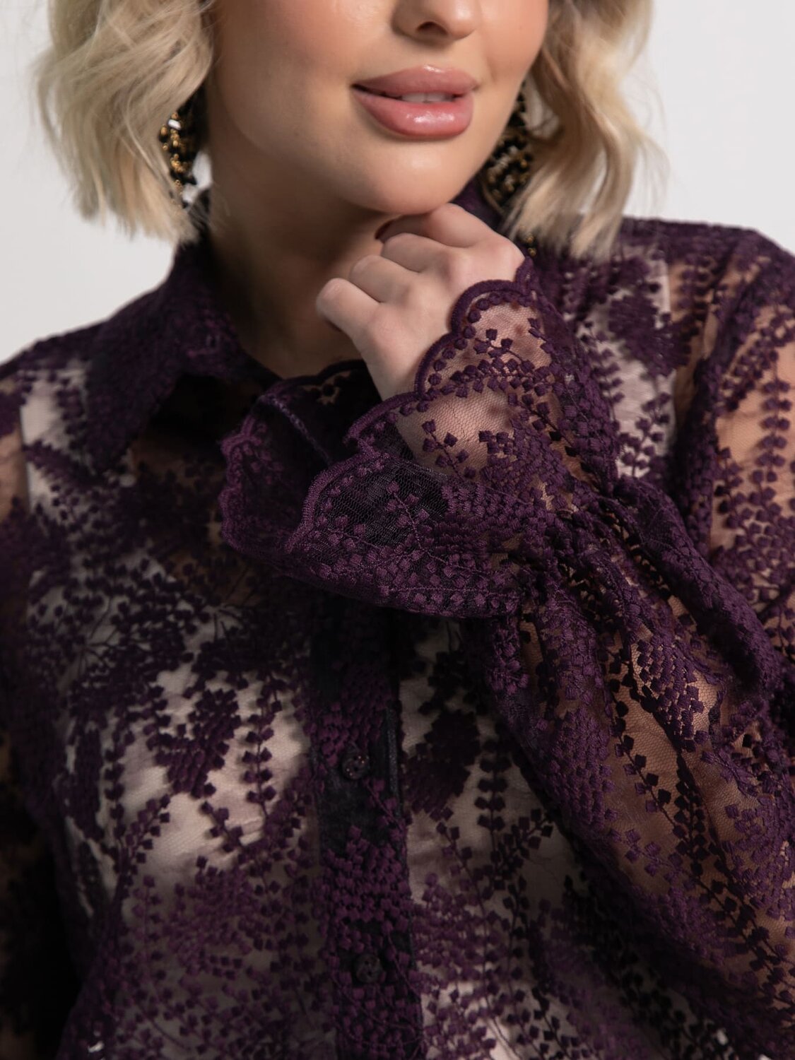 LT Collection Блуза 588267 Б15244-45М фиолетовый