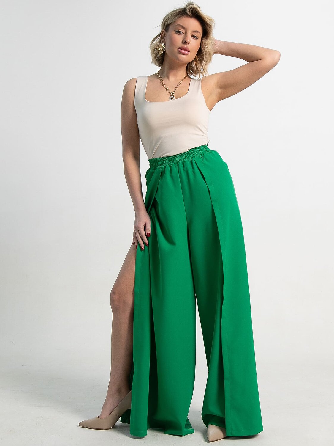 LT Collection Брюки 588268 Б15253-13М зеленый