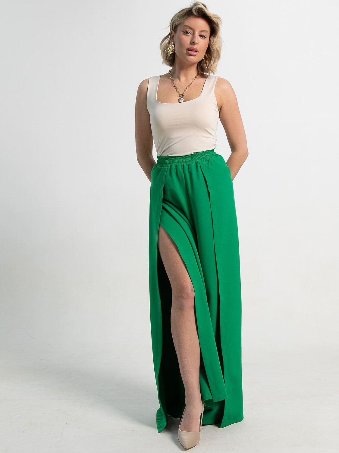 LT Collection Брюки 588268 Б15253-13М зеленый