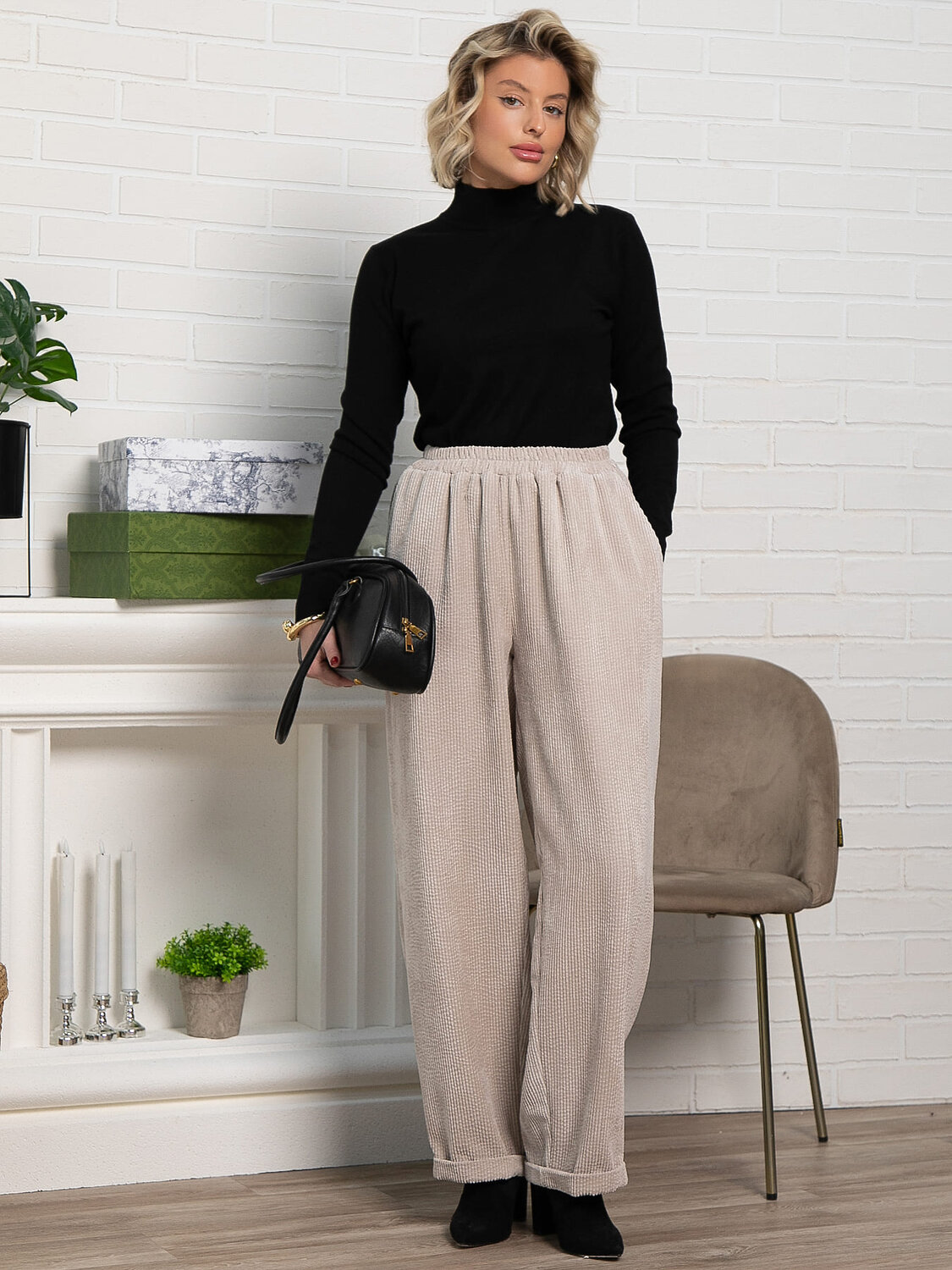 LT Collection Брюки 588270 Б15262-9М бежевый