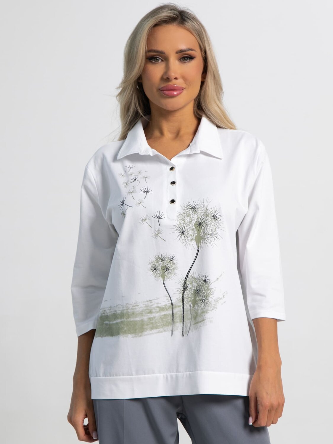 LT Collection Блуза 588271 Б15288-18М белый