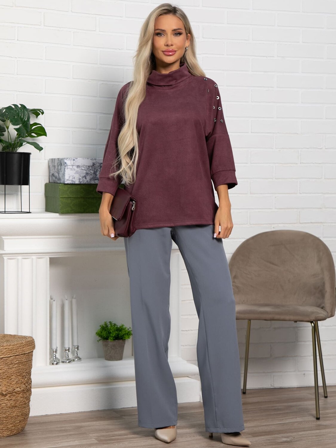 LT Collection Джемпер 588277 Б15465-4М фиолетовый