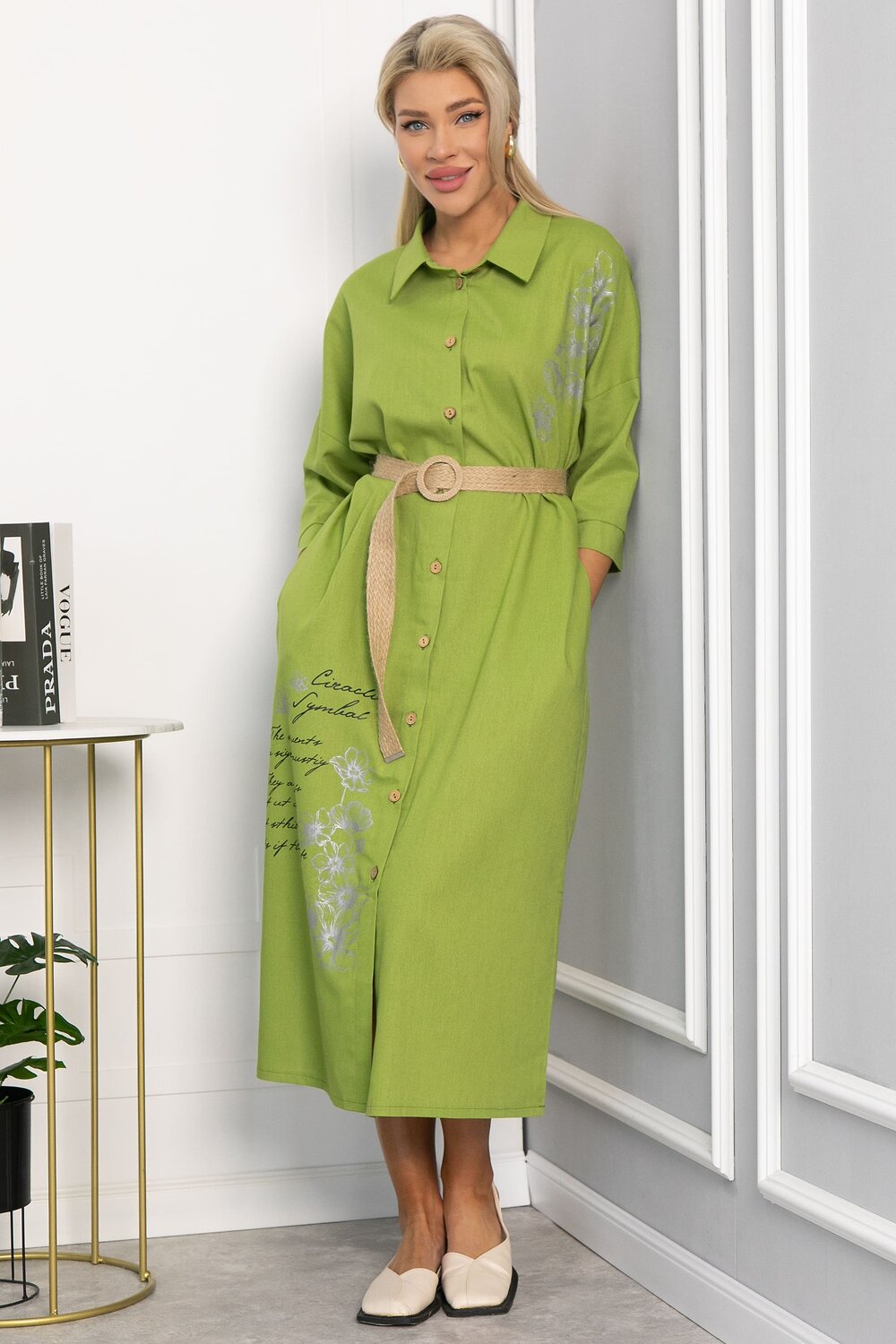 LT Collection Платье 588289 П15470-7М зеленый