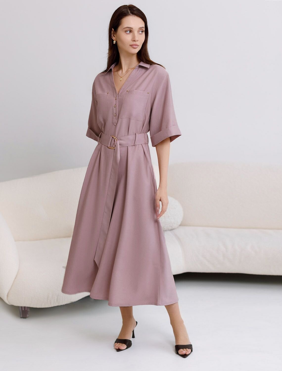 VILATTE Платье 588305 D22.292 зефирно-розовый