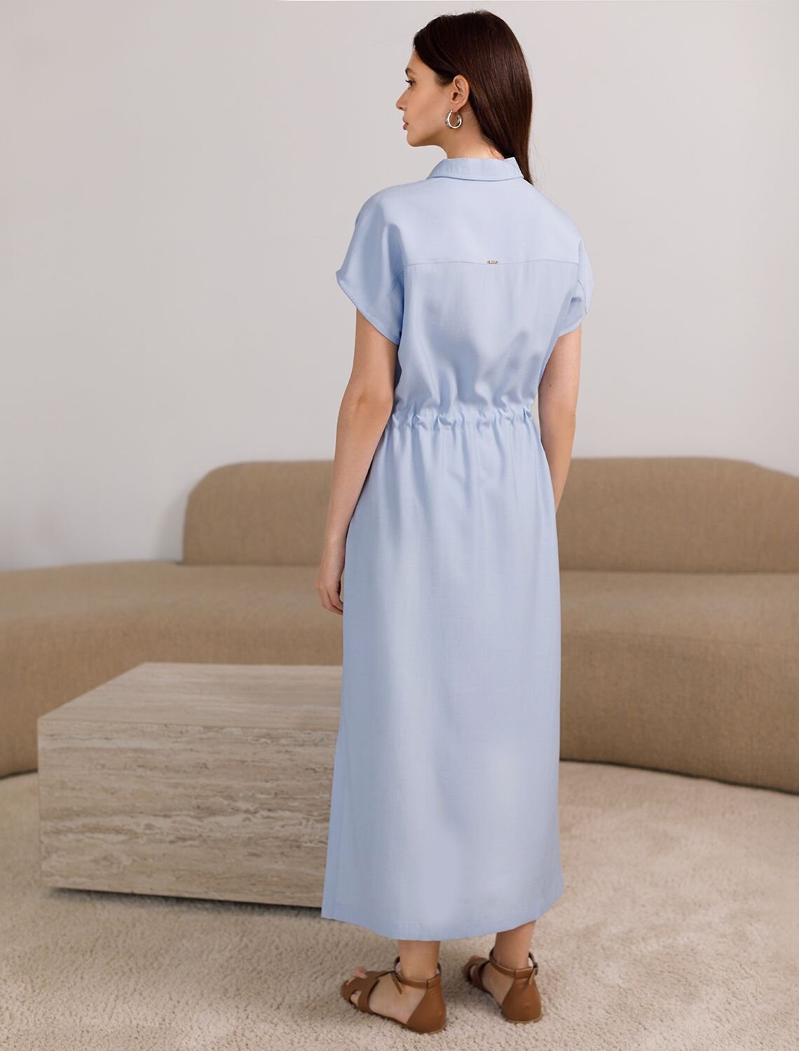 VILATTE Платье 588307 D22.293 голубой