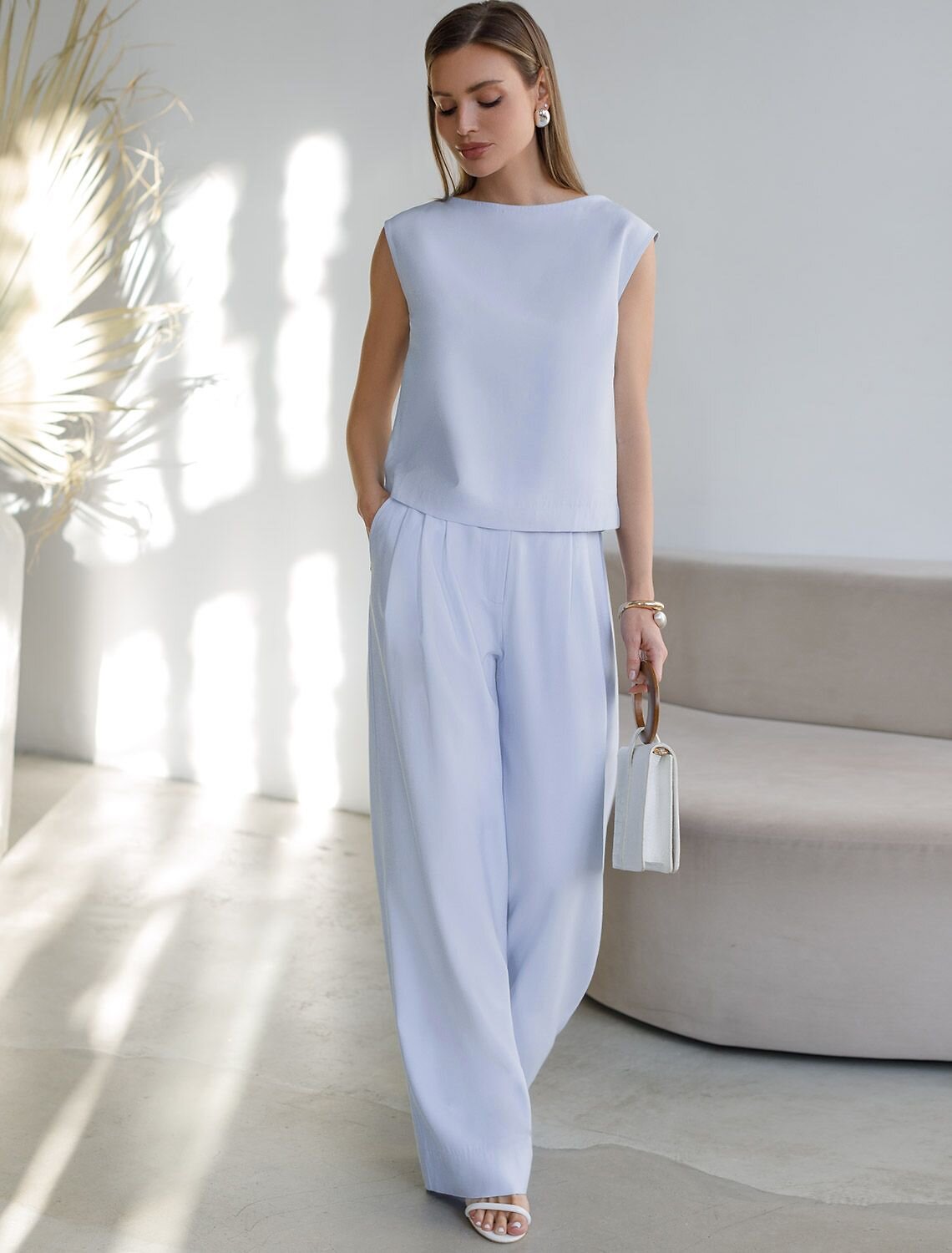 VILATTE Брюки 588315 D24.313 голубой