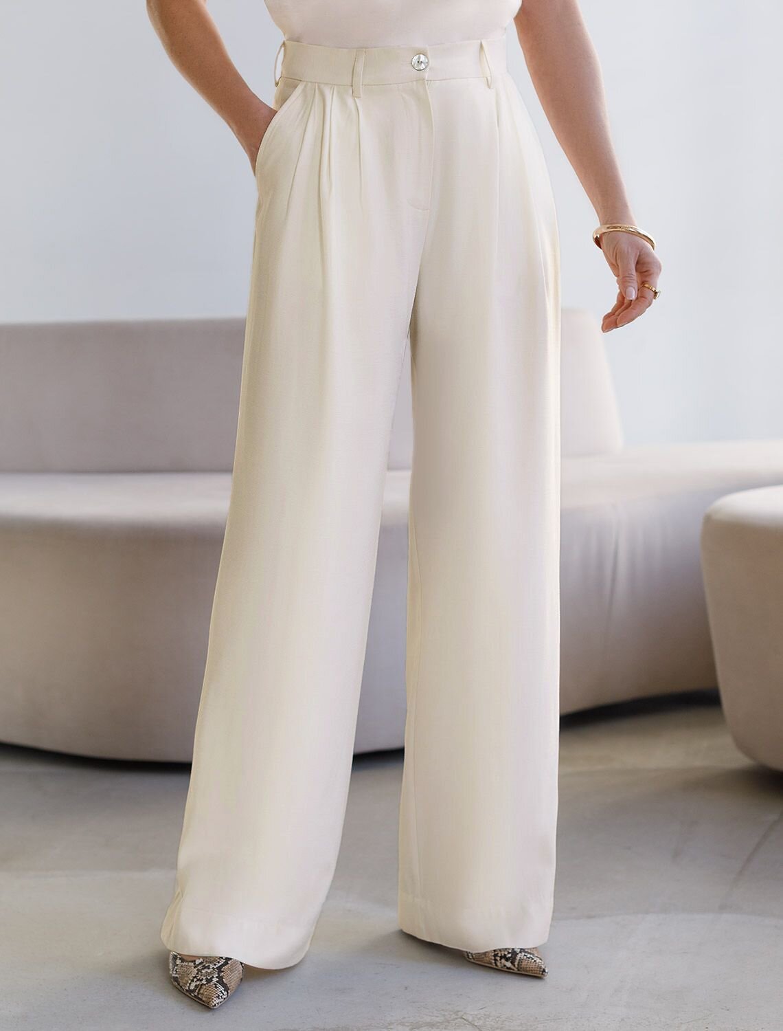 VILATTE Брюки 588317 D24.313 натуральный белый