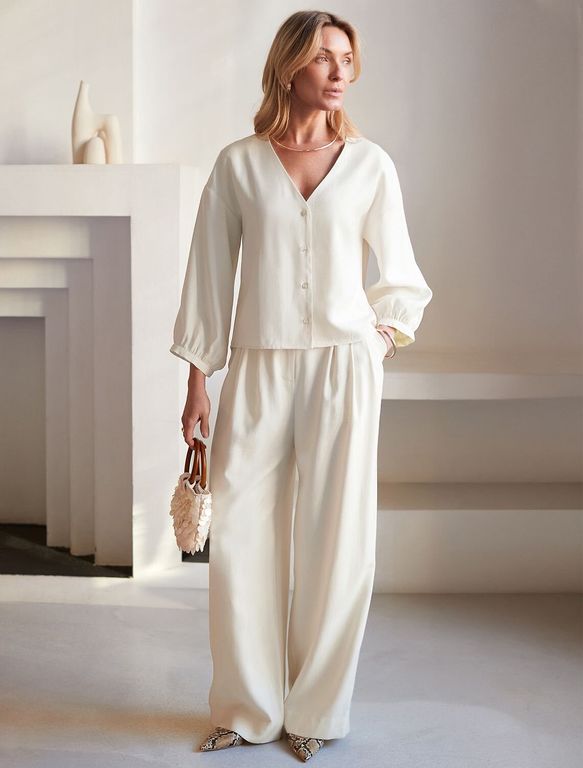 VILATTE Брюки 588317 D24.313 натуральный белый