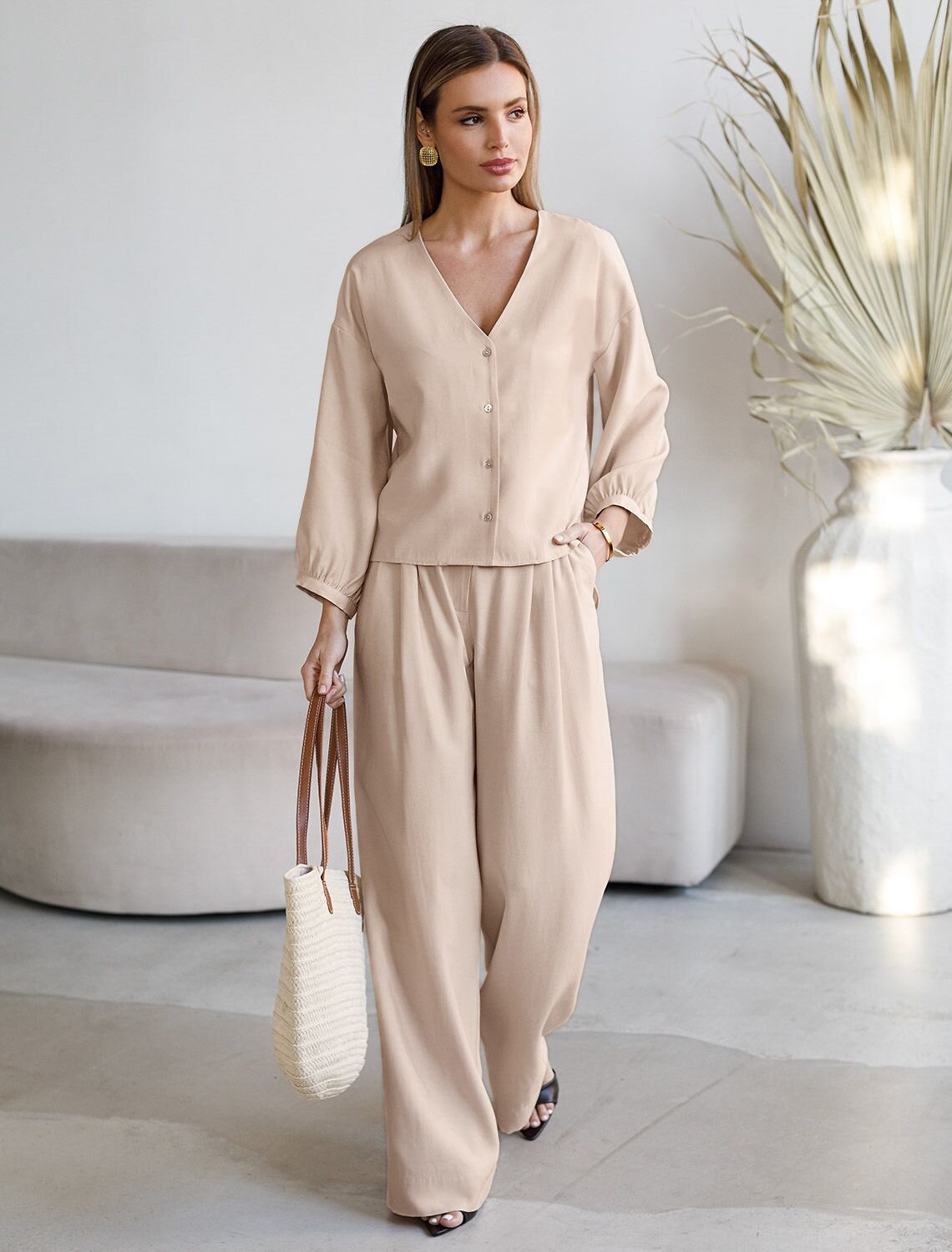 VILATTE Брюки 588318 D24.313 овсяный