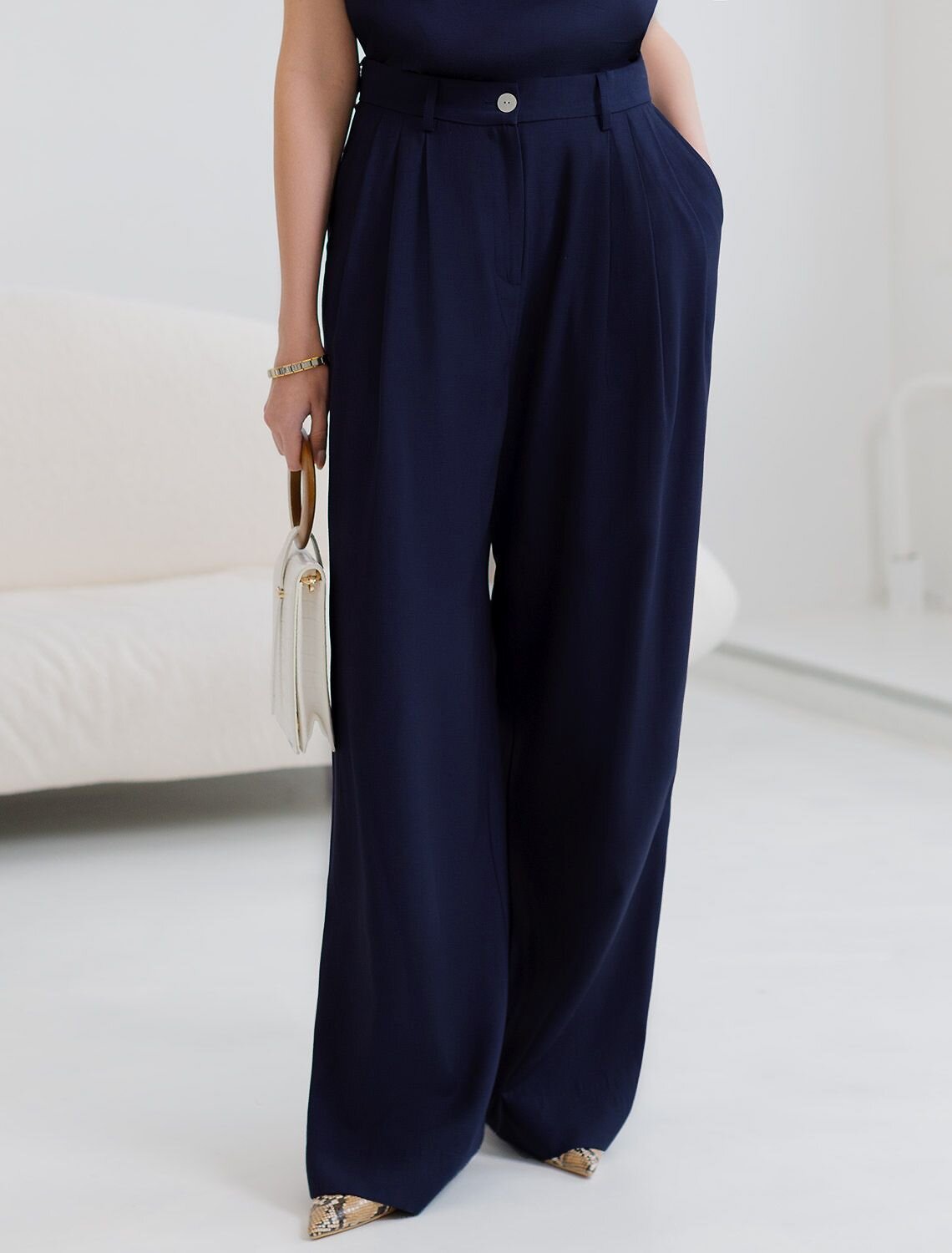 VILATTE Брюки 588319 D24.313 темно-синий