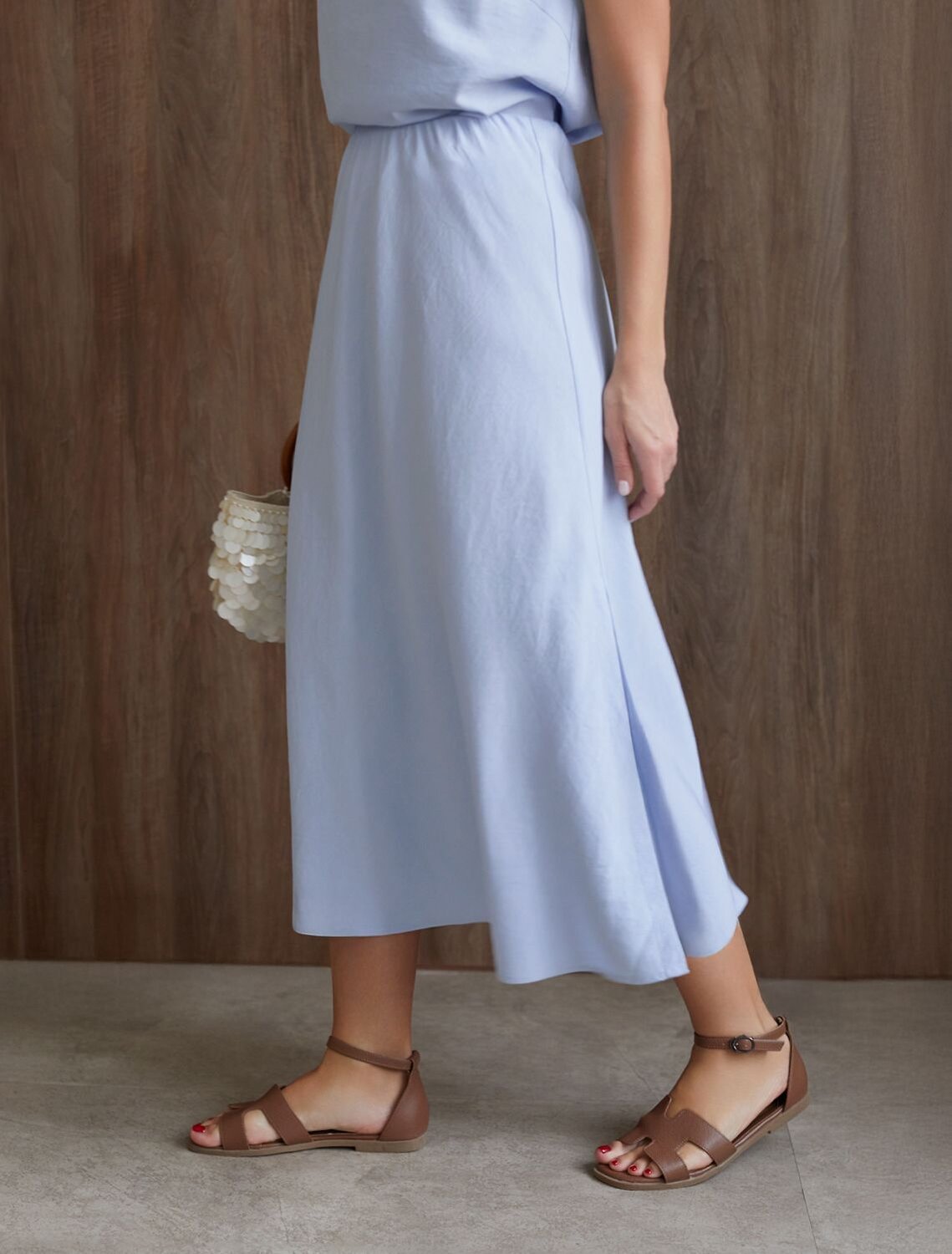 VILATTE Юбка 588320 D26.208 голубой