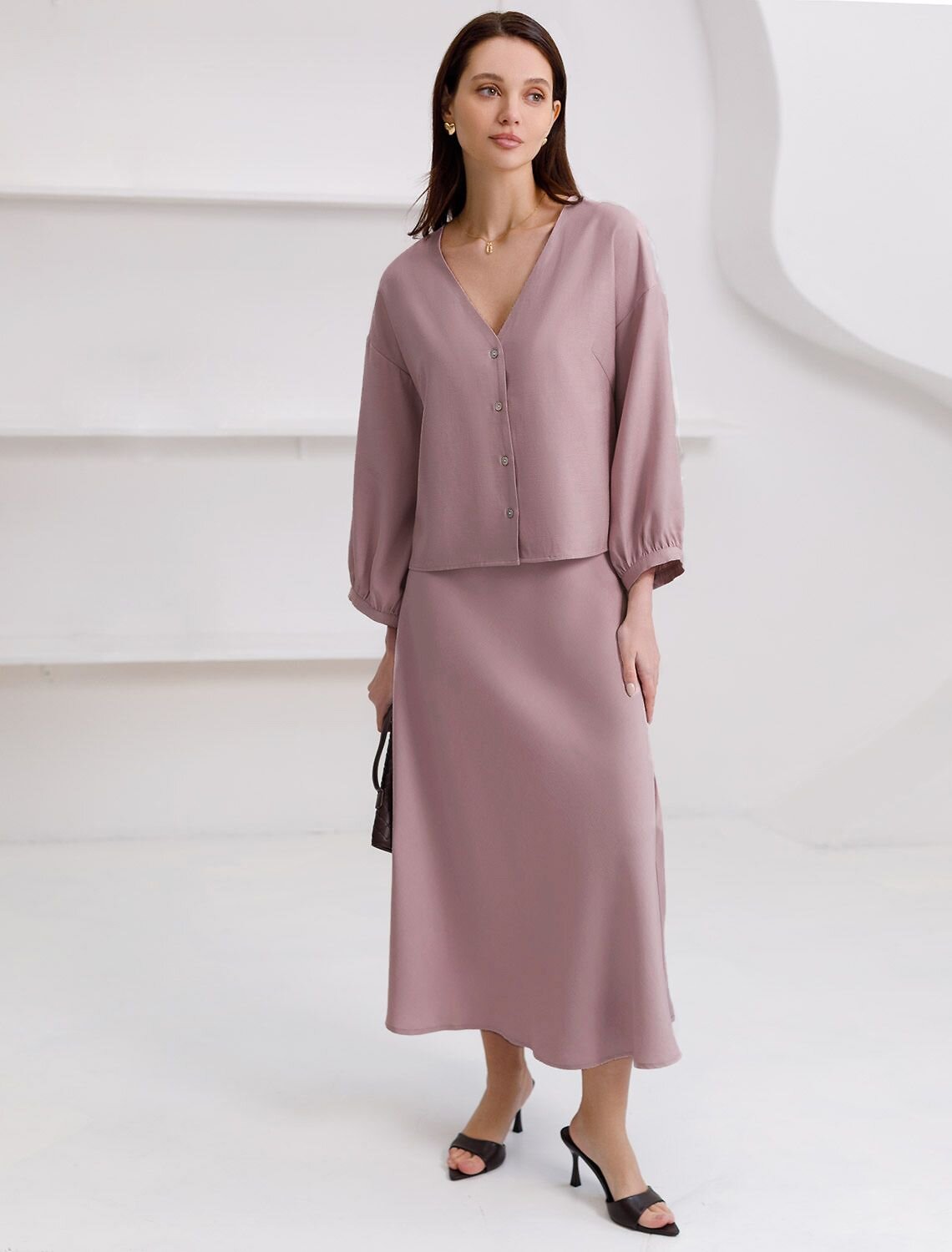 VILATTE Юбка 588321 D26.208 зефирно-розовый