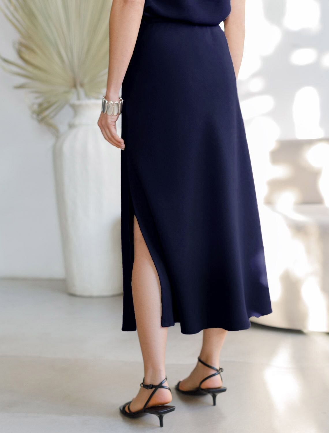 VILATTE Юбка 588325 D26.208 темно-синий