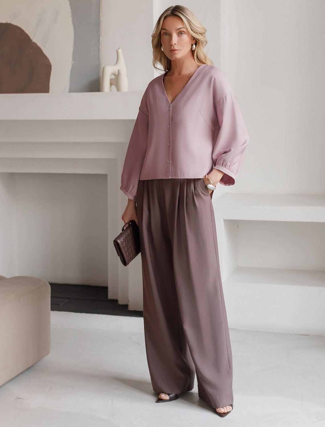 VILATTE Блузка 588333 D29.356 зефирно-розовый