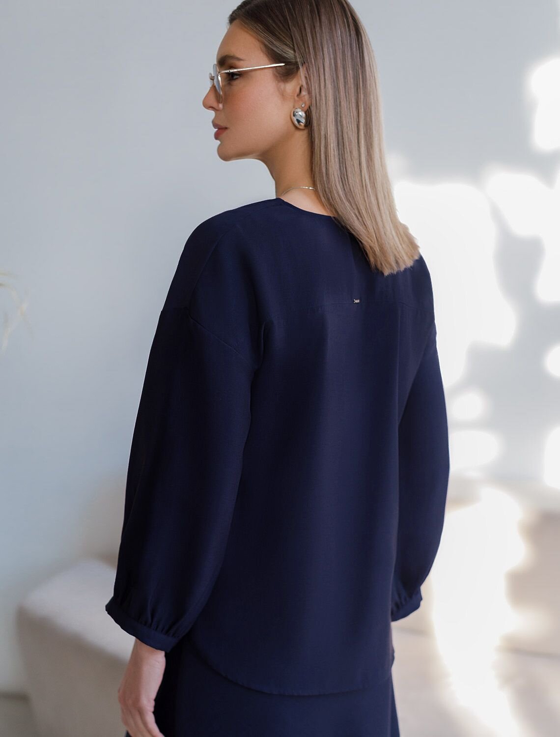 VILATTE Блузка 588337 D29.356 темно-синий