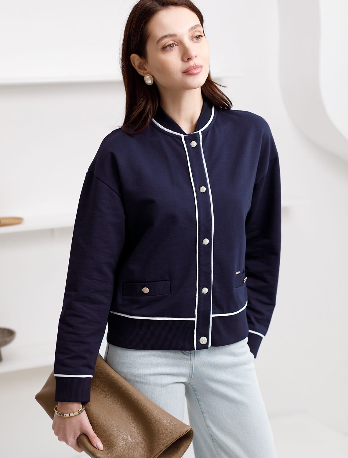 VILATTE Джемпер 588339 D49.166 т.синий