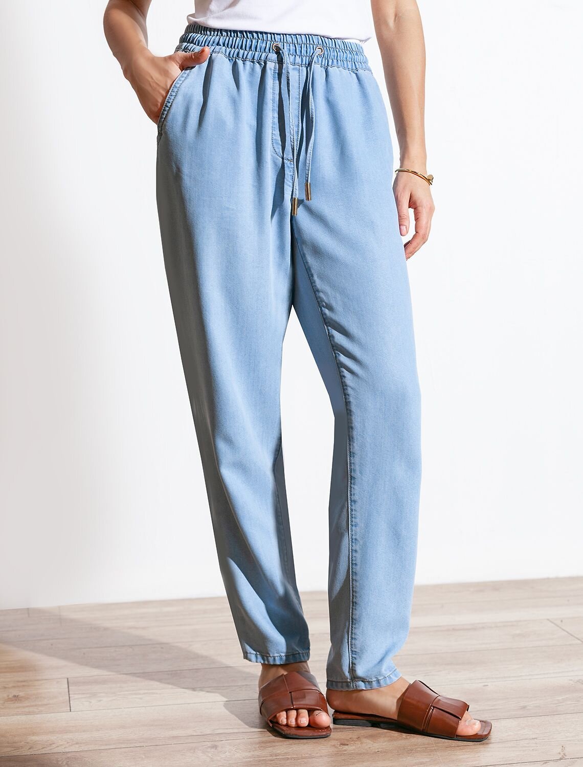 VILATTE Брюки 588345 D54.257 светло-голубой