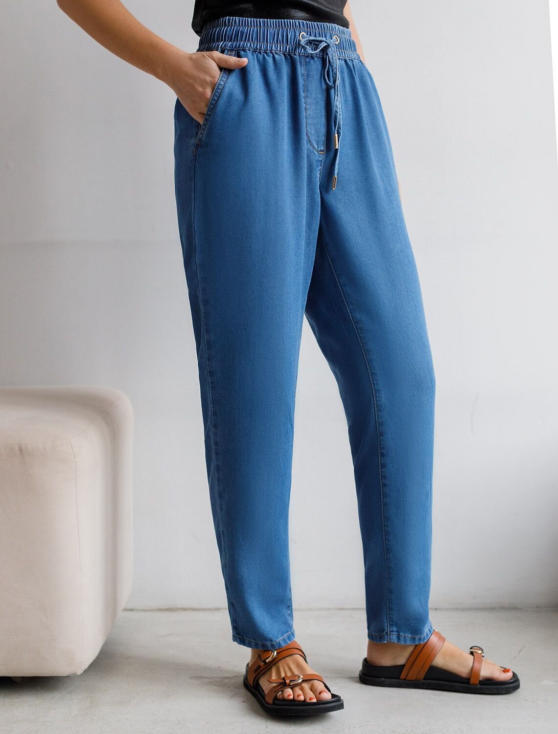 VILATTE Брюки 588346 D54.257 светло-синий