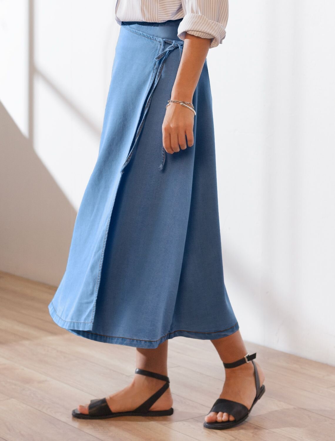 VILATTE Юбка 588347 D56.127 светло-синий