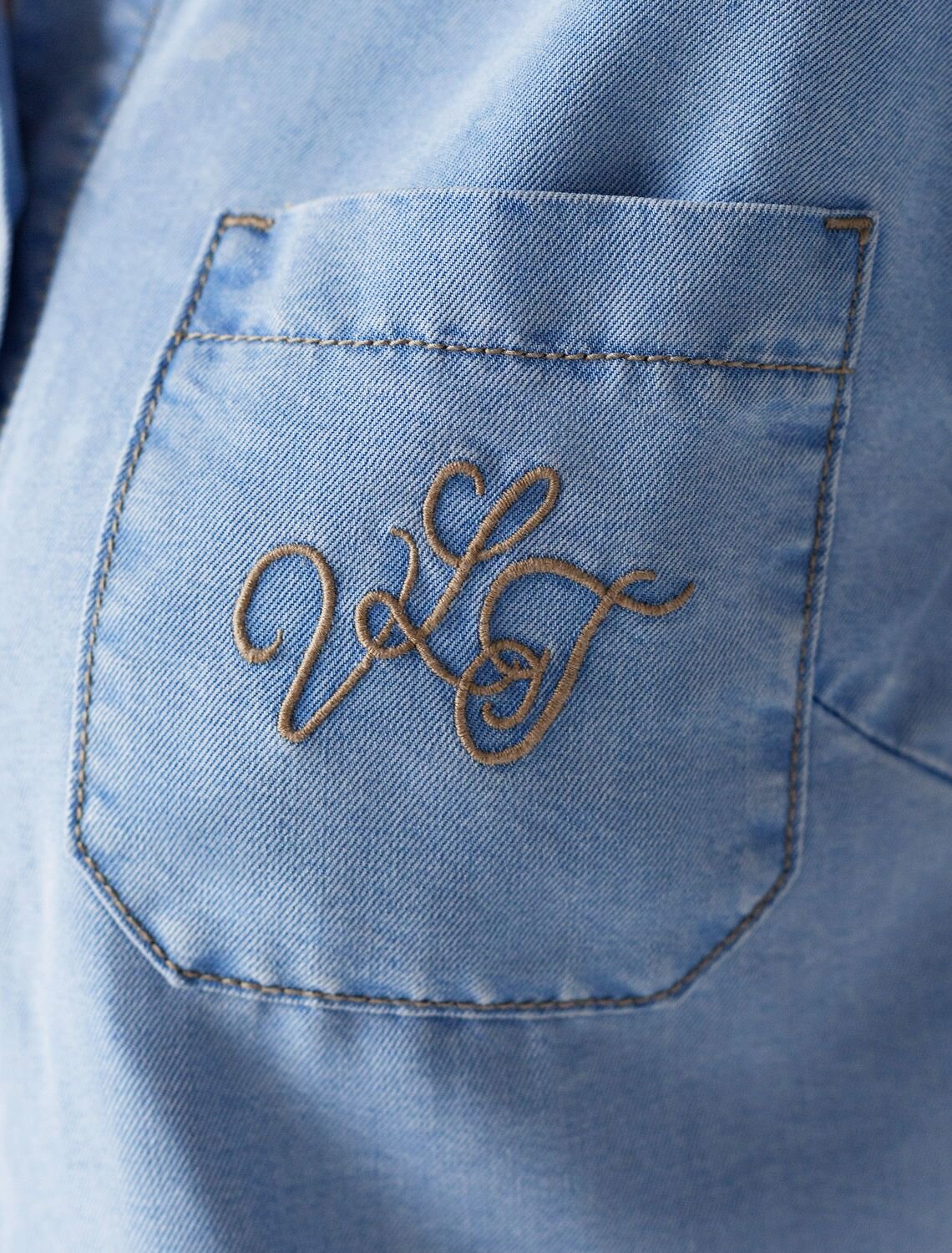 VILATTE Блузка 588348 D59.018 светло-голубой