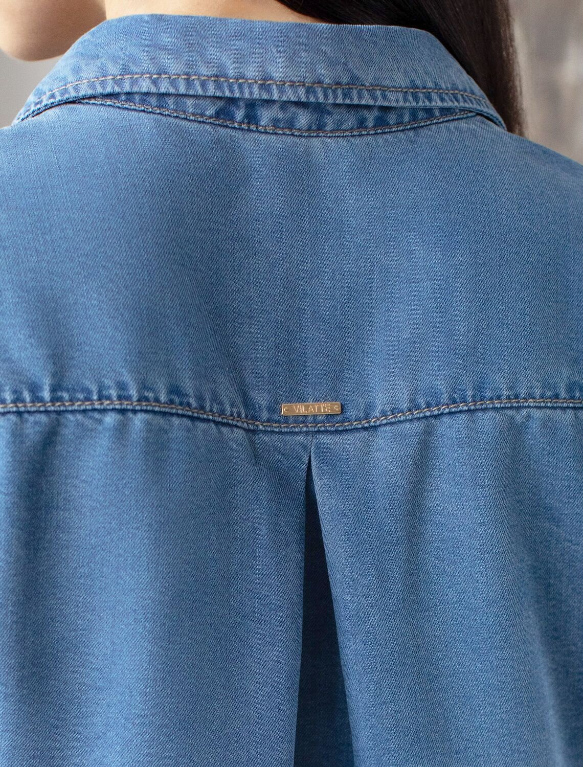 VILATTE Блузка 588349 D59.018 светло-синий