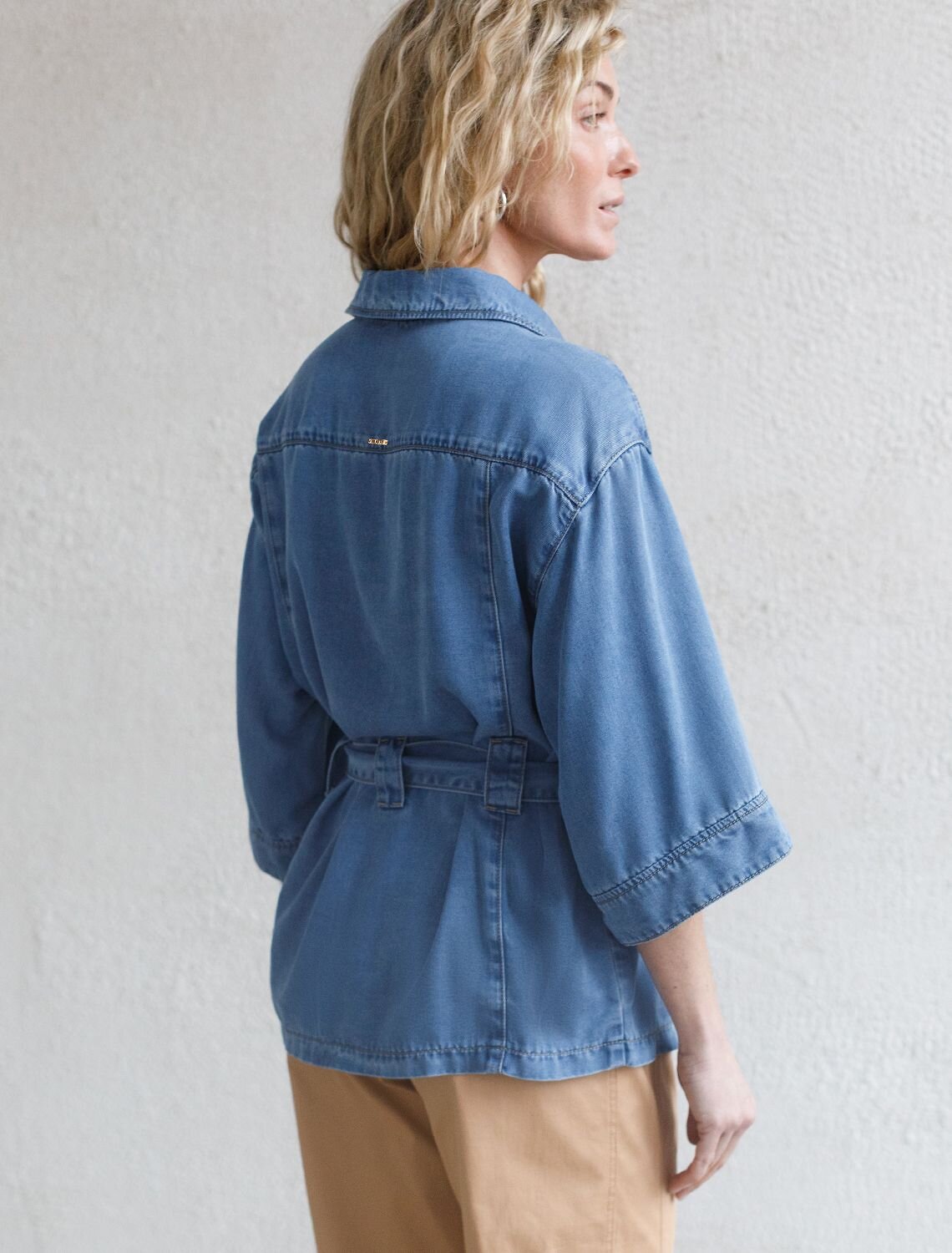 VILATTE Блузка 588351 D59.020 светло-синий