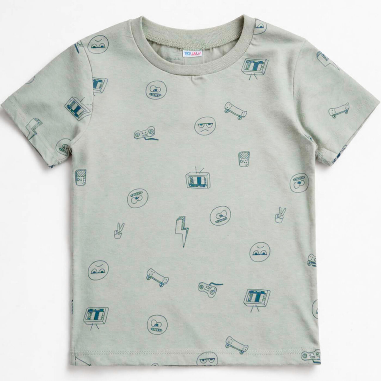 YOULALA Фуфайка 588444 0954102929 серо-зеленый