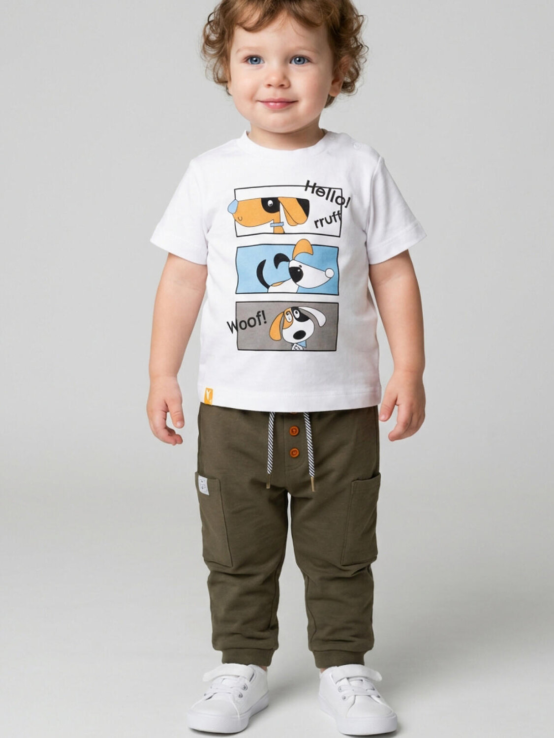 PLAYTODAY Брюки 588474 12613028 темно-зеленый,светло-зеленый