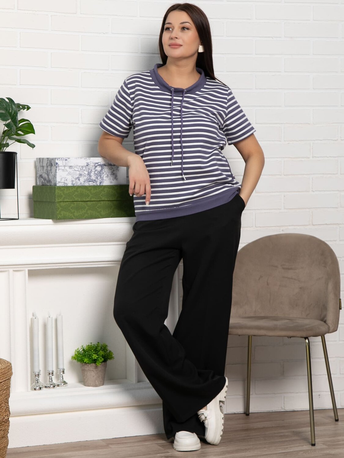 LT Collection Блуза 588485 Б15460-20М фиолетовый