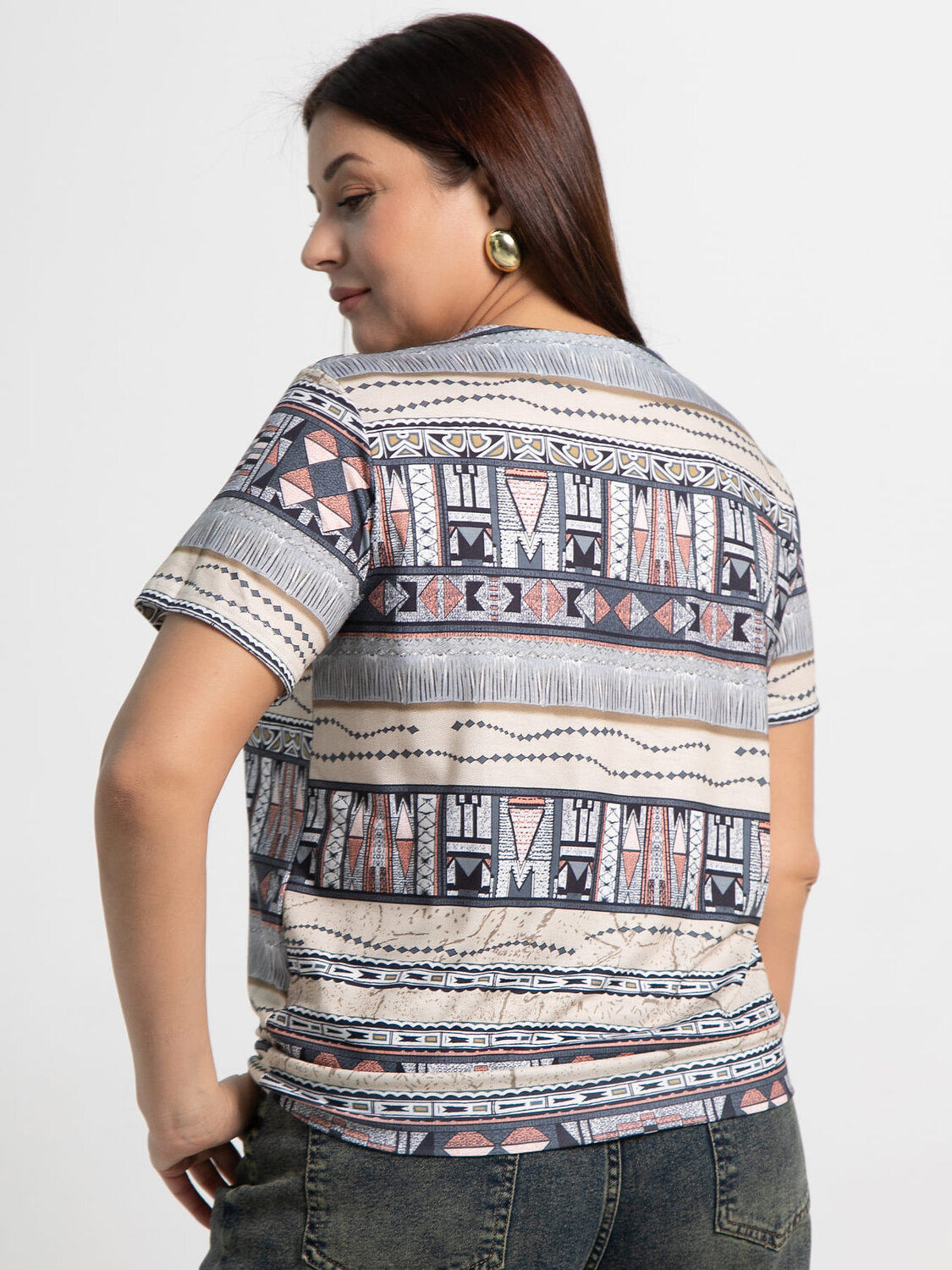 LT Collection Блуза 588487 Б15462-20М сине-бежевый