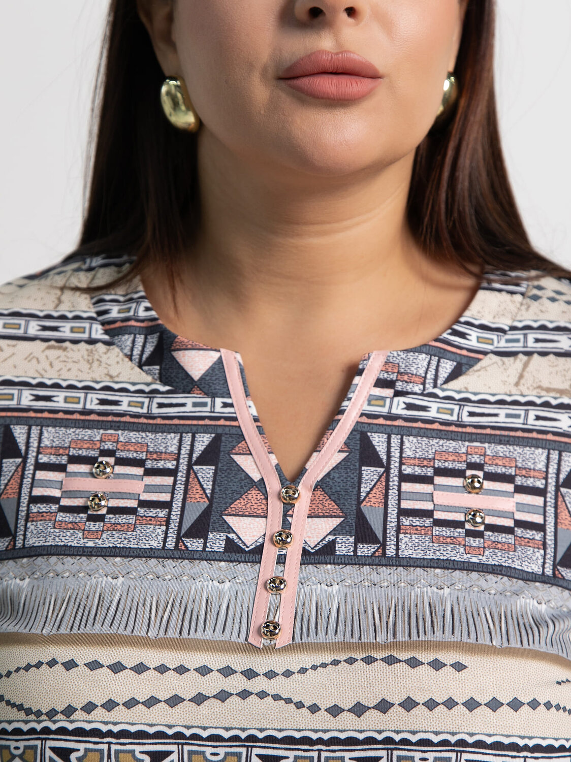 LT Collection Блуза 588487 Б15462-20М сине-бежевый