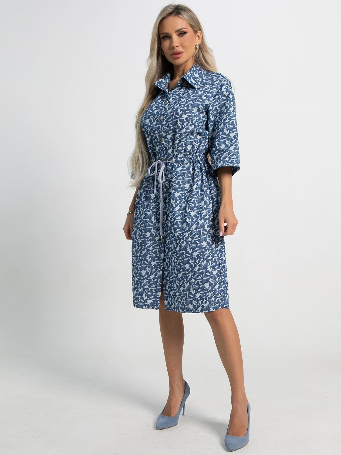 LT Collection Платье 588489 П15449-4М синий