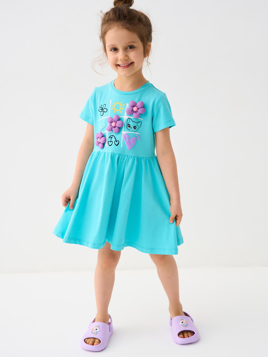 PLAYTODAY Платье 588491 12622443 бирюзовый