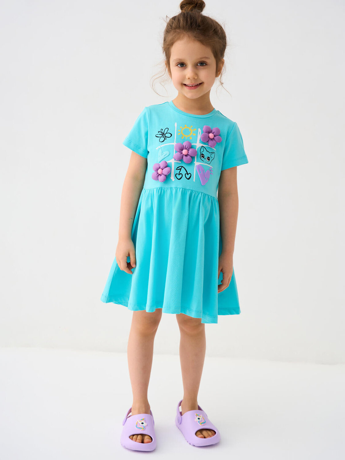 PLAYTODAY Платье 588491 12622443 бирюзовый