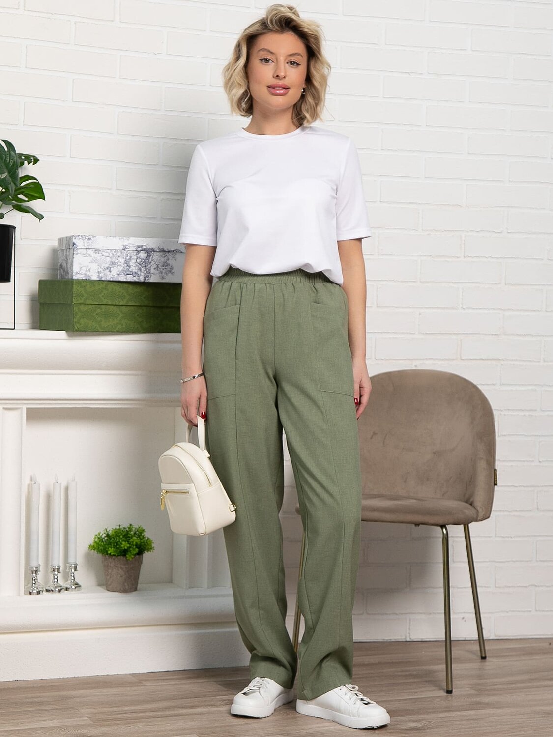 LT Collection Брюки 588496 Б15256-19М оливковый