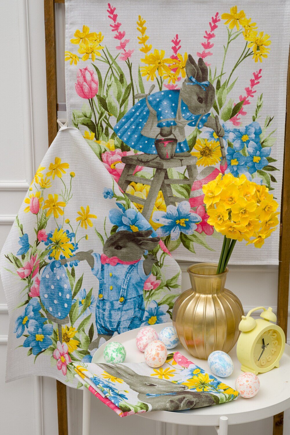 Натали Полотенце 588511 Полотенце подготовка к Пасхе серый