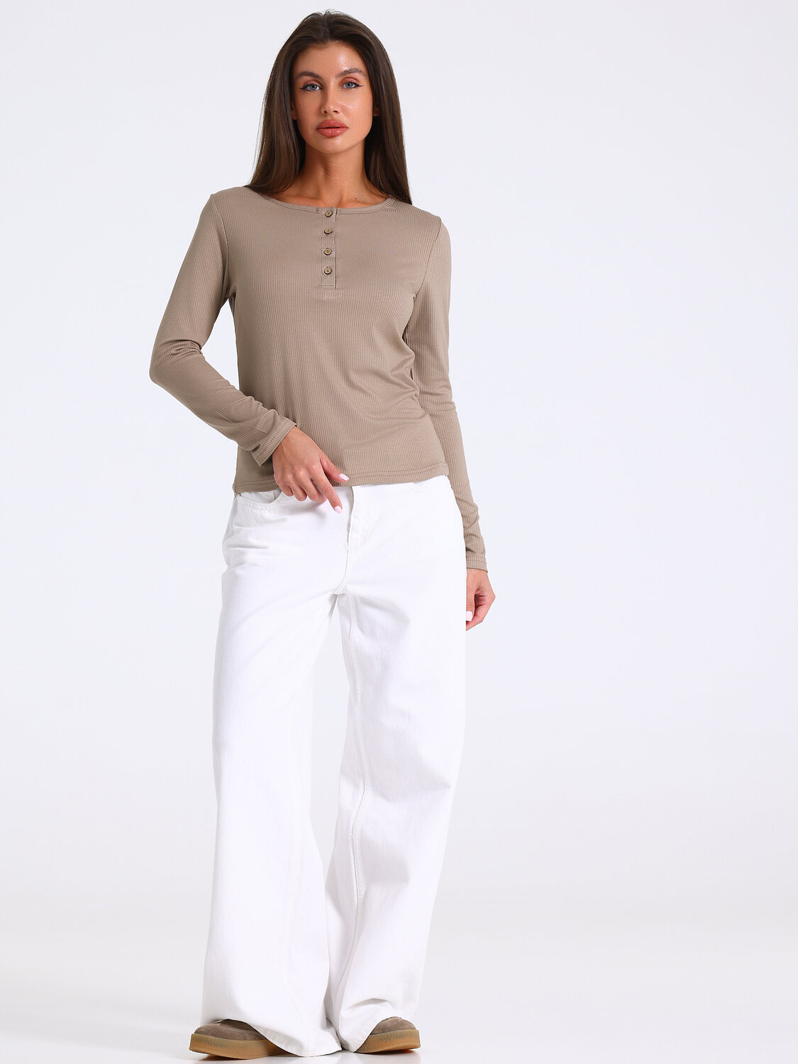 Апрель Лонгслив 588608 1ЖДЛД4830323 бежевый