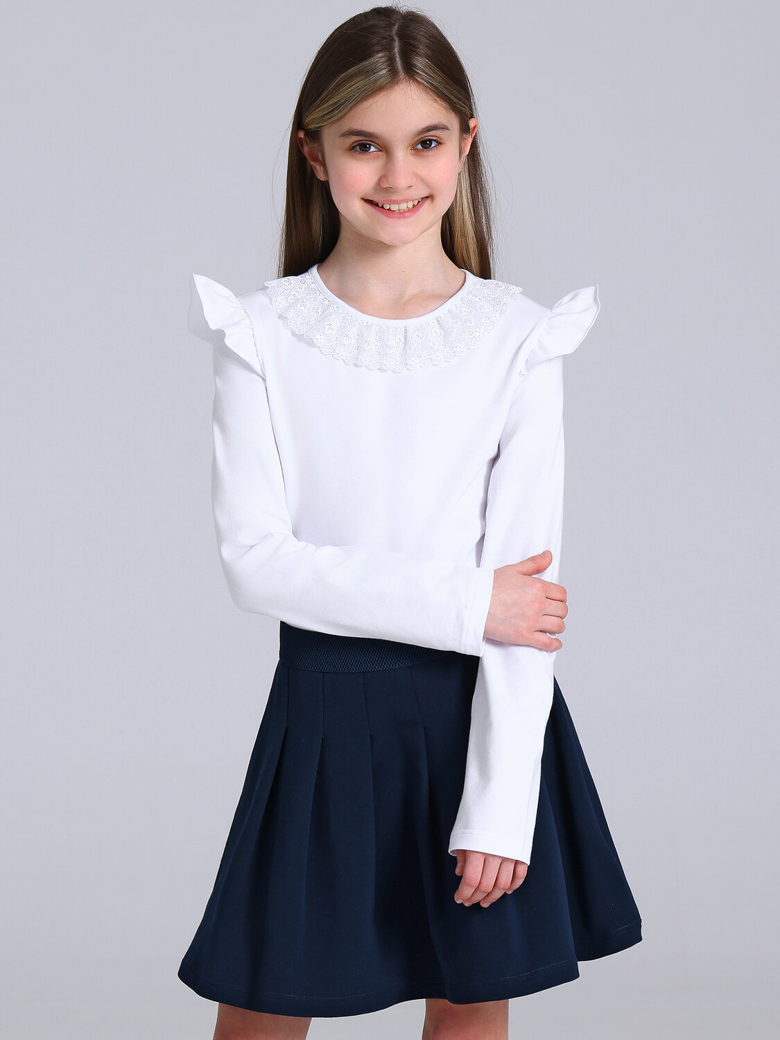 Апрель Блузка 588614 1ДДБД5075804 белый