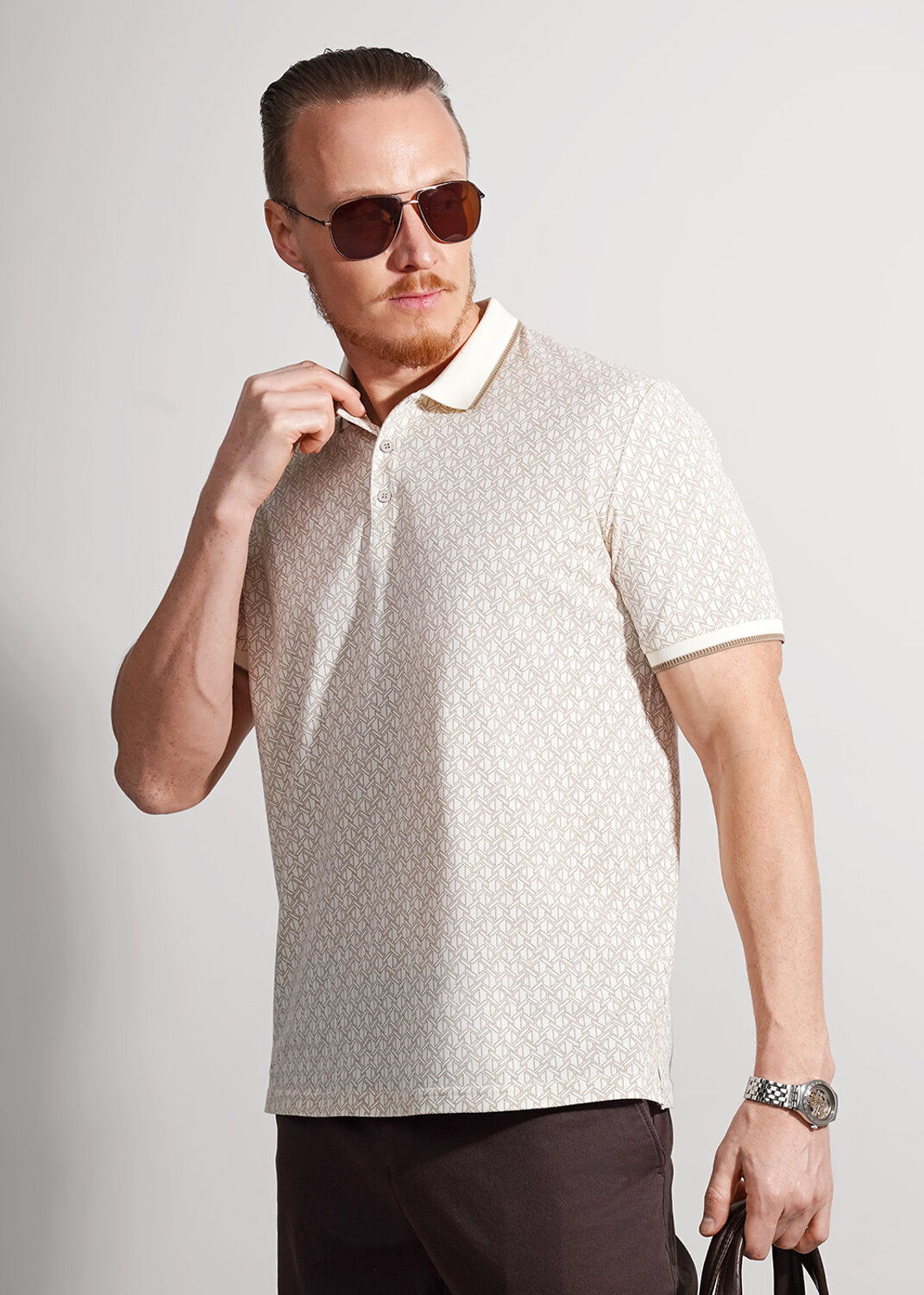 CLEVER Джемпер 588653 562490/10зн молочный/св.коричневый